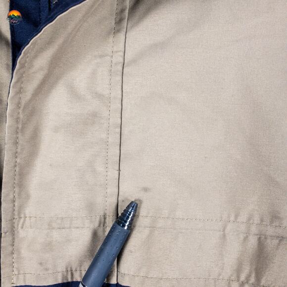 Claiborne Bomber Jacket Tan Blue Long Sleeve Full-Zip Jogger Men's Size Large - Picture 4 of 15